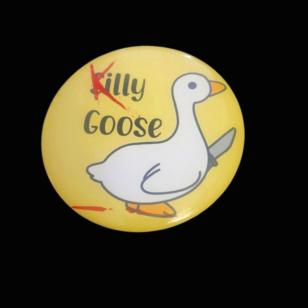 Humorous Goose Button